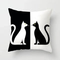 Axyaa Cat Sofa Pillow Cover - Cartoon Style Home Decor Pillowcase