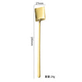 Axyaa Square Head Teaspoon with Long Handle, Coffee Tea Stirrer Spoon