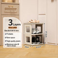 Axyaa Shoe Rack Tower Shelf Cabinet: Stackable, Multi-Function Organizer for Boots and Shoes