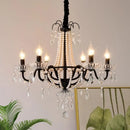 Axyaa Crystal LED Chandelier Stairs Pendant Light Luxury Art Decor LED Luminarias