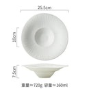 Axyaa Striped Ceramic Plate Set for Molecular Cuisine and Restaurant Tableware
