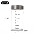 Axyaa Glass Brew Bottle with Scale - Leak-proof, Travel-friendly Fluid Container