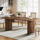 Axyaa Farmhouse Kitchen Dining Table, 63-inch Large Rectangular Tabletop for 4-6 People