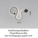 Axyaa Modern Minimalist LED Wall Lamp for Living Room, Bedroom, Headboard - Black/White