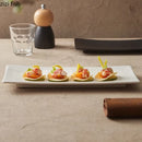 Axyaa Striped Ceramic Sushi Plate | Molecular Cuisine Restaurant Tableware