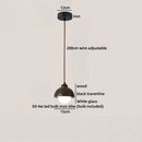 Axyaa Black Travertine Iron LED Pendant - Vintage Luxury Living Room Hanging Light