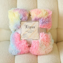 Axyaa Faux Fur Shaggy Blanket - Double-Sided Soft Luxury Throw for Couch-Sofa-Bed