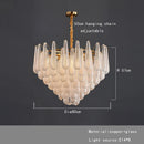 Axyaa Nordic Luxury Gold Glass Chandelier - Home Decoration Lighting