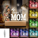Axyaa Custom Acrylic Photo Night Light - Personalized LED Dimmable Nightlight for Mom