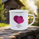 Axyaa Couple Bear Enamel Mug - Valentine's Coffee Cup Gift