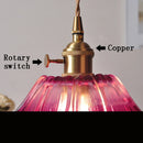 Axya Flower Glass Pendant Light with Tricolored E27 Bulb for Modern Decor