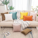Axyaa Velvet Throw Pillow Covers with Pompom for Home Decor
