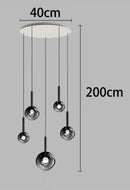 Axyaa Crystal Chandelier Stair Pendant Lamp Living Room Pendant Lights Interior Lighting