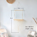 Axyaa Macrame Floating Wall Shelf for Modern Home Decor