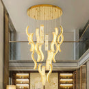 Axyaa Nordic Stair Chandelier Ceiling Light Indoor Lighting for Living Room and Dining Room