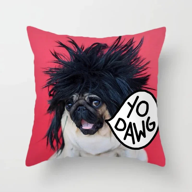 Cute French Bulldog Pillowcase for Home Decor by Axyaa