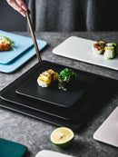 Axyaa Ceramic Dining Plate for Desserts, Cakes, Sushi – Square Flat Plate