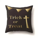 Axyaa Halloween Pumpkin Ghost Print Pillow Cover 45X45CM