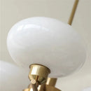 Axyaa Mid Century Bauhaus Cream Glass Chandeliers for Living Room Bedroom Bar