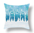 Axyaa Blue Ornament Pillowcase: Festive Home Decor Cushion Cover for Christmas & New Year