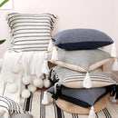 Axyaa Boho Jacquard Tassels Decorative Cushion Cover for Home Decor