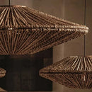 Axyaa Handcrafted Rattan Chandelier for Home Decor Lighting