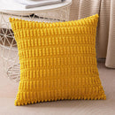 Axyaa Green Corduroy Throw Pillow Covers Set 20x20Inch for Couch Sofa Bed