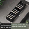 Axyaa Aluminum Cutlery Drawer Organizer: Flatware Utensil Tray for Kitchen Cabinet Storage
