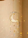 Axyaa Crystal Sun Catcher Prism Ball Moon Rainbow Wind Chimes Home Garden Decoration