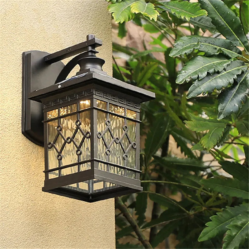 Axyaa Solar Wall Light: Modern LED Outdoor Fixture, Waterproof for Porch, Patio, Courtyard