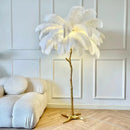 Axyaa Nordic Feather Floor Lamp - Luxury Ostrich Atmosphere Light