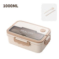 Axyaa Insulated Bento Lunch Box & Tableware Set: Microwavable, Leakproof for Adults & Kids