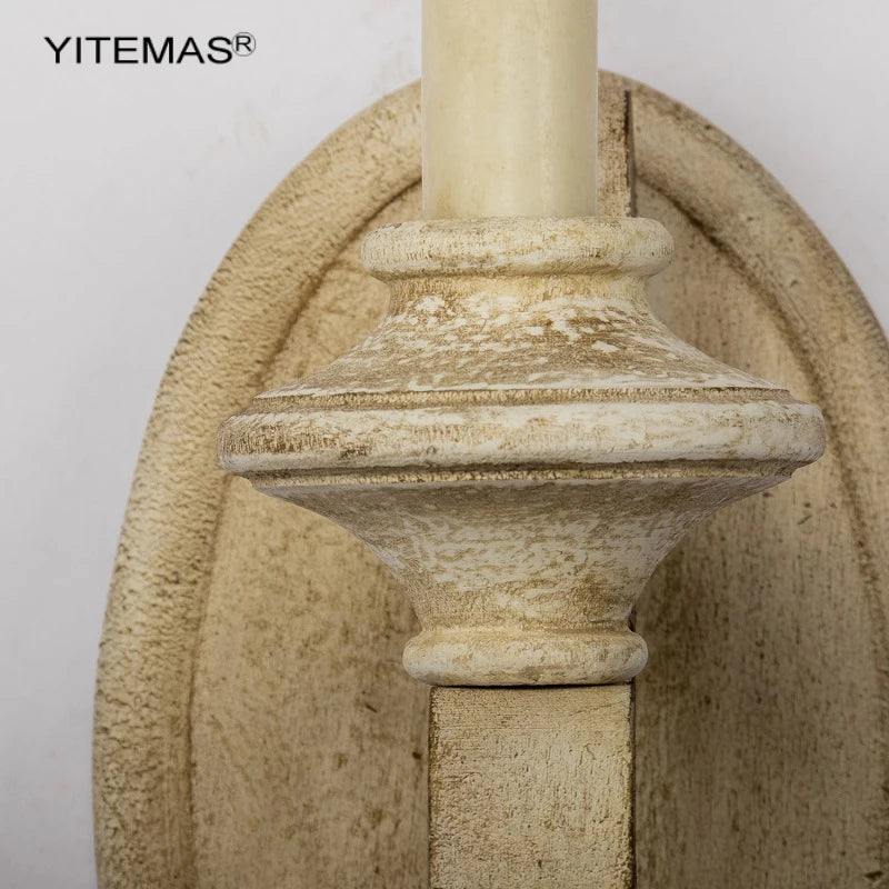 Axyaa Retro Wood Wall Sconce Light for Interior Decoration