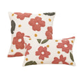 Axyaa Floral Circle Velvet Embroidered Pillowcase Cojines Cotton Canvas Throw Pillow