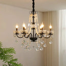 Axyaa European Crystal Chandelier Foyer Pendant Lights LED Ceiling Lamp