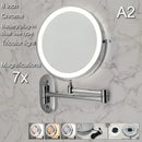 Axyaa LED Trifold Makeup Mirror with USB Charging, Magnifying & Tricolor Dimming
