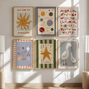 Axyaa Solar System Planet Letter Art Set - Boho Inspirational Wall Decor