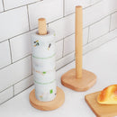 Axyaa Beech Wood Paper Towel & Cling Film Storage Rack