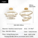 Axyaa Circular Ring Chandelier for Modern Living Bedroom Dining Room Lighting