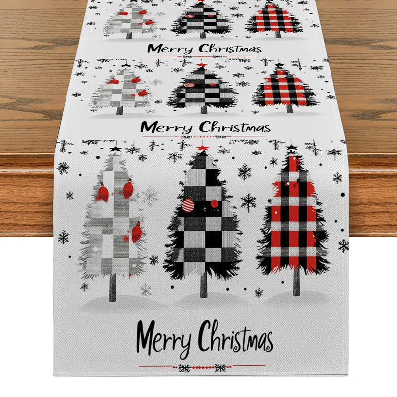 Fir Snow Glove Table Runner Set by Axyaa Home