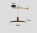Axyaa Walnut LED Chandelier: Modern Retro Pendant Lamps for Home Decor