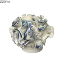 Axyaa Ceramic Flower Vase Desk Decor White Floral Aesthetic Room Decoration