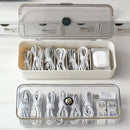Axyaa Cable Management Box: Chargers Cables Organizer for Desktop Wire Organization