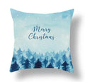 Axyaa Blue Ornament Pillowcase: Festive Home Decor Cushion Cover for Christmas & New Year