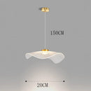 Axyaa Lotus Leaf LED Pendant Light: Modern Linear Hanging Light for Dining Room & Kitchen