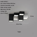 Axyaa Square Black White LED Ceiling Lamp for Modern Home Decor