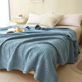 Axyaa Soft Cotton Throw Blanket, Hollow Comfort Towel Quilt, Breathable Summer Bed Cover
