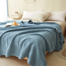 Axyaa Soft Cotton Throw Blanket, Hollow Comfort Towel Quilt, Breathable Summer Bed Cover