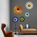 Axyaa Modern LED Wall Light Circular Iron Decoration Creative Headboard