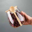 Axyaa Glass Oatmeal Cup Set with Lids, Spoons, Salad Bowls - Meal Prep Containers